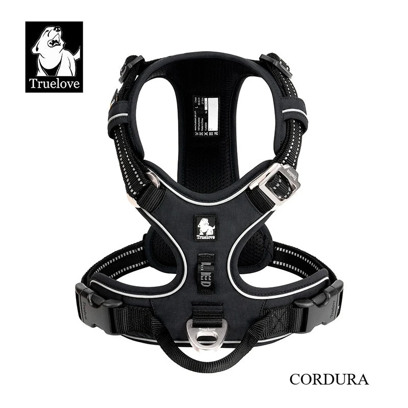 Truelove No Pull Dog Harness Reflective Breathable Adjustable Training Vest for Small Medium Large Dogs Night Walking