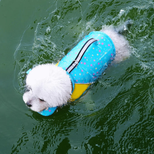 Pet Supplies Adjustable Pet Swimming Jacket High Flotation Reflective Dog Swimming Vest Breathable Pet Life Vest Swimming