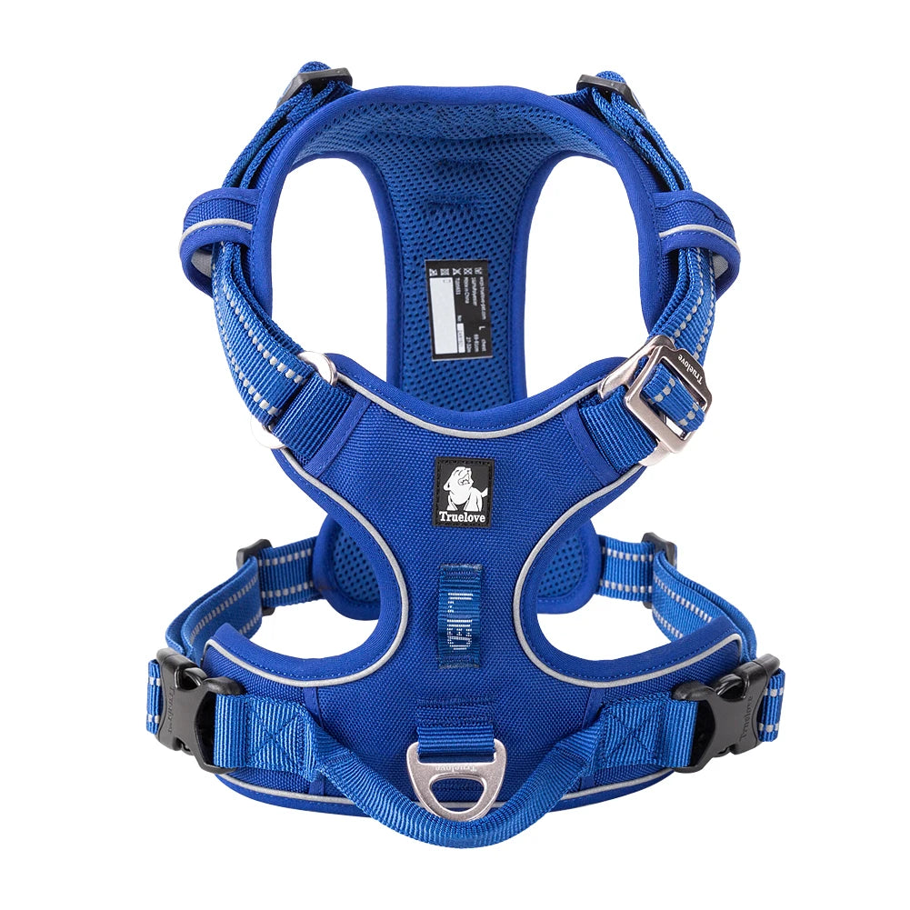 Truelove No Pull Dog Harness Reflective Breathable Adjustable Training Vest for Small Medium Large Dogs Night Walking