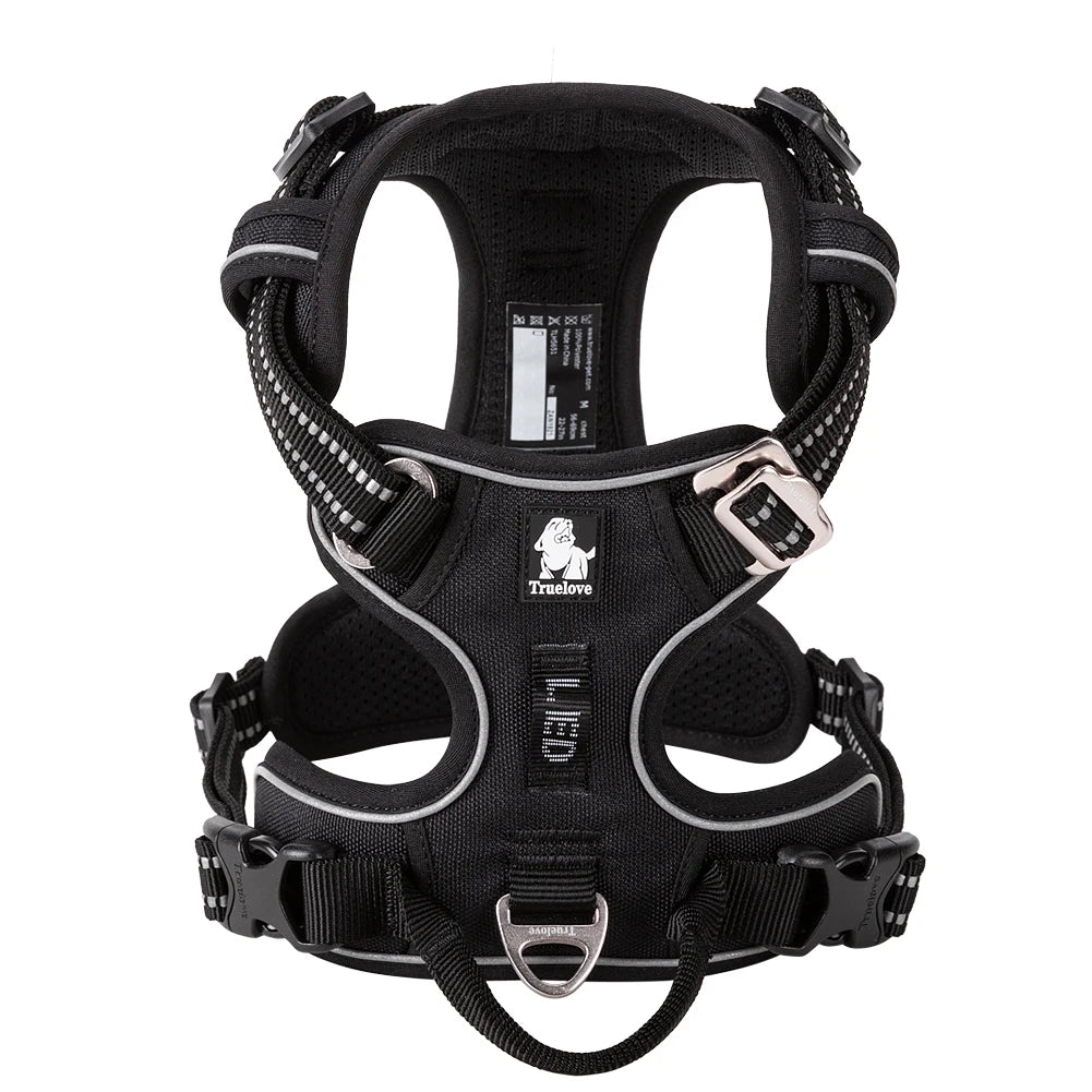 Truelove No Pull Dog Harness Reflective Breathable Adjustable Training Vest for Small Medium Large Dogs Night Walking