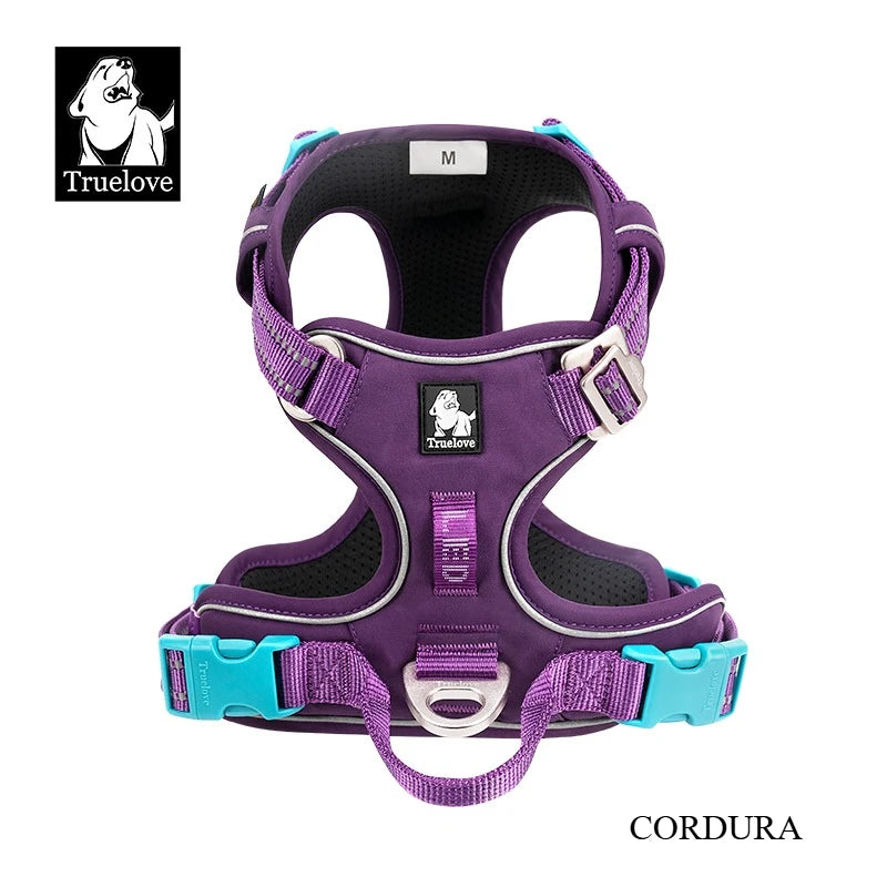 Truelove No Pull Dog Harness Reflective Breathable Adjustable Training Vest for Small Medium Large Dogs Night Walking