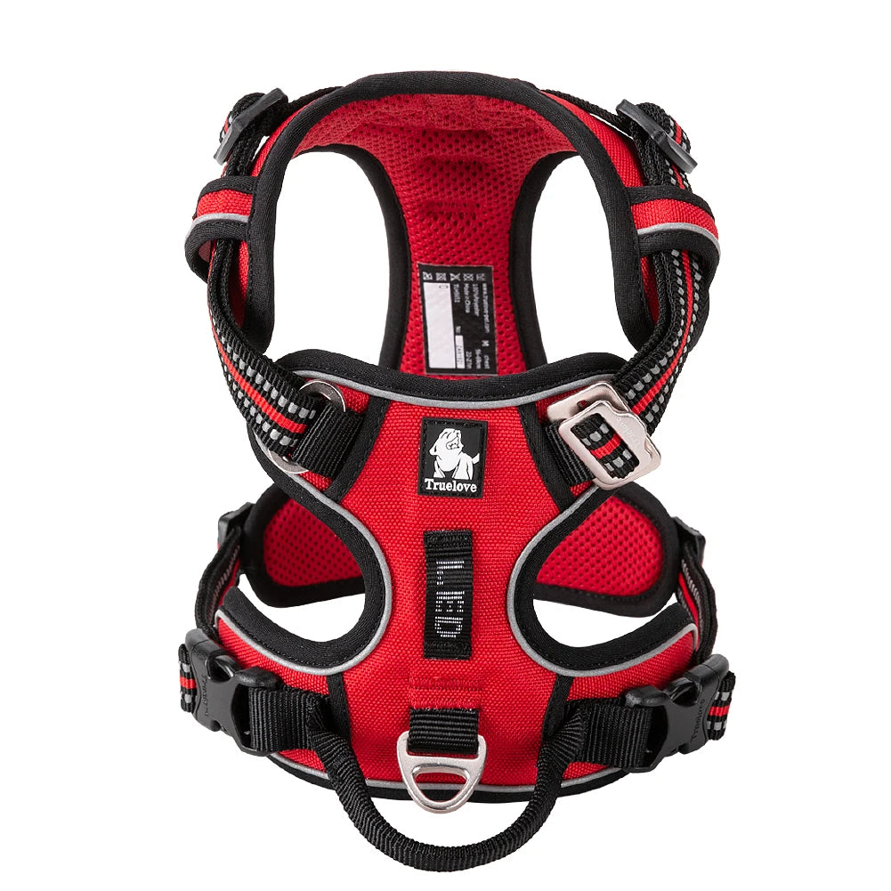 Truelove No Pull Dog Harness Reflective Breathable Adjustable Training Vest for Small Medium Large Dogs Night Walking