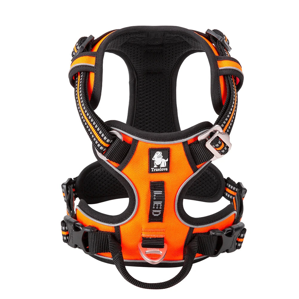 Truelove No Pull Dog Harness Reflective Breathable Adjustable Training Vest for Small Medium Large Dogs Night Walking