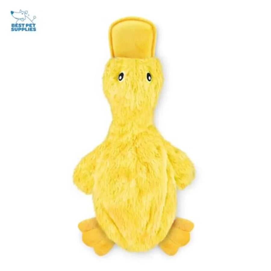Interactive Squeaky Dog Chew Toy, Ideal Dog Toys for Chewers, Small, Medium and Large Dogs, and Fetch Lovers - Crinkle Duck Yel
