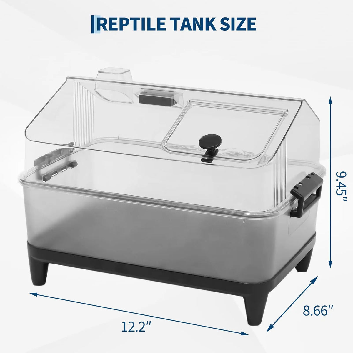 Small Reptile Terrarium Kit With Lid, Acrylic Tank, Heating Pad, Hygrometer, Hide & Bowl For Gecko Lizard Tarantula Frog Crab
