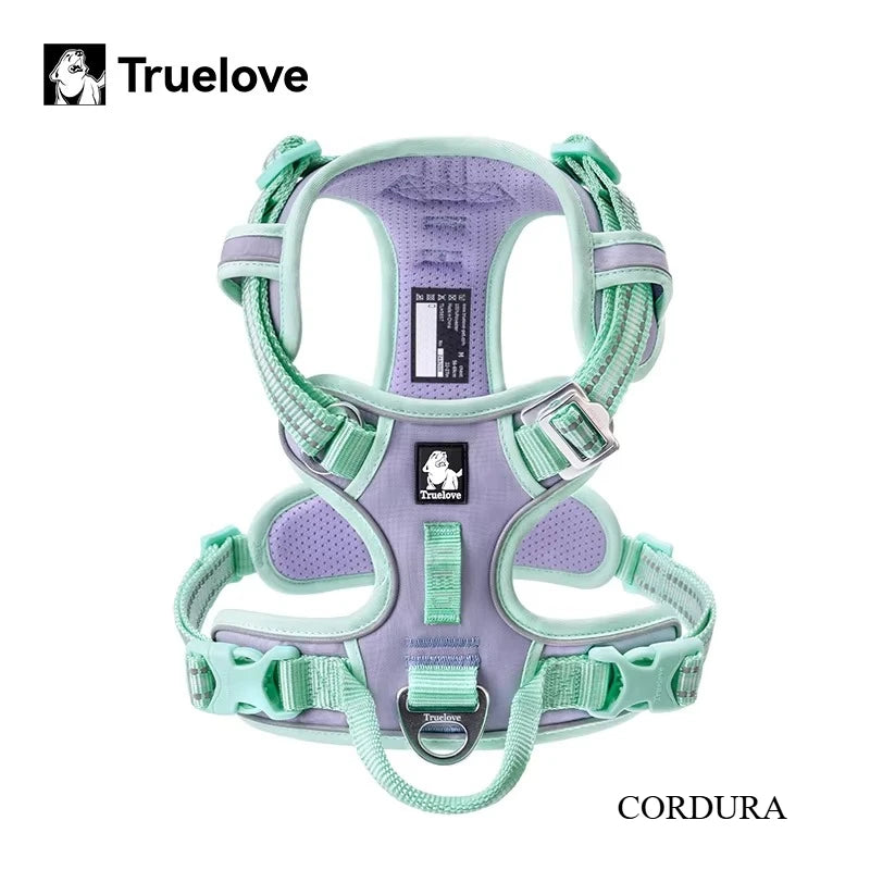 Truelove No Pull Dog Harness Reflective Breathable Adjustable Training Vest for Small Medium Large Dogs Night Walking