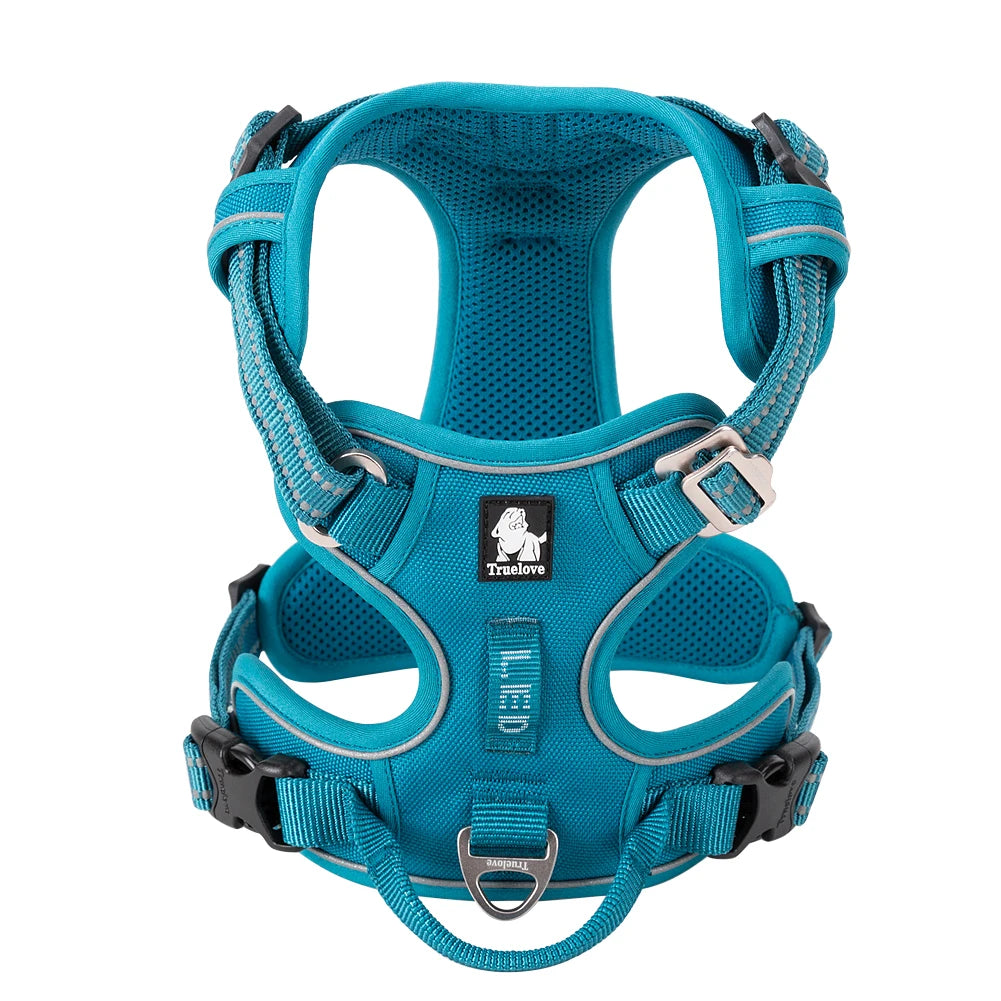 Truelove No Pull Dog Harness Reflective Breathable Adjustable Training Vest for Small Medium Large Dogs Night Walking