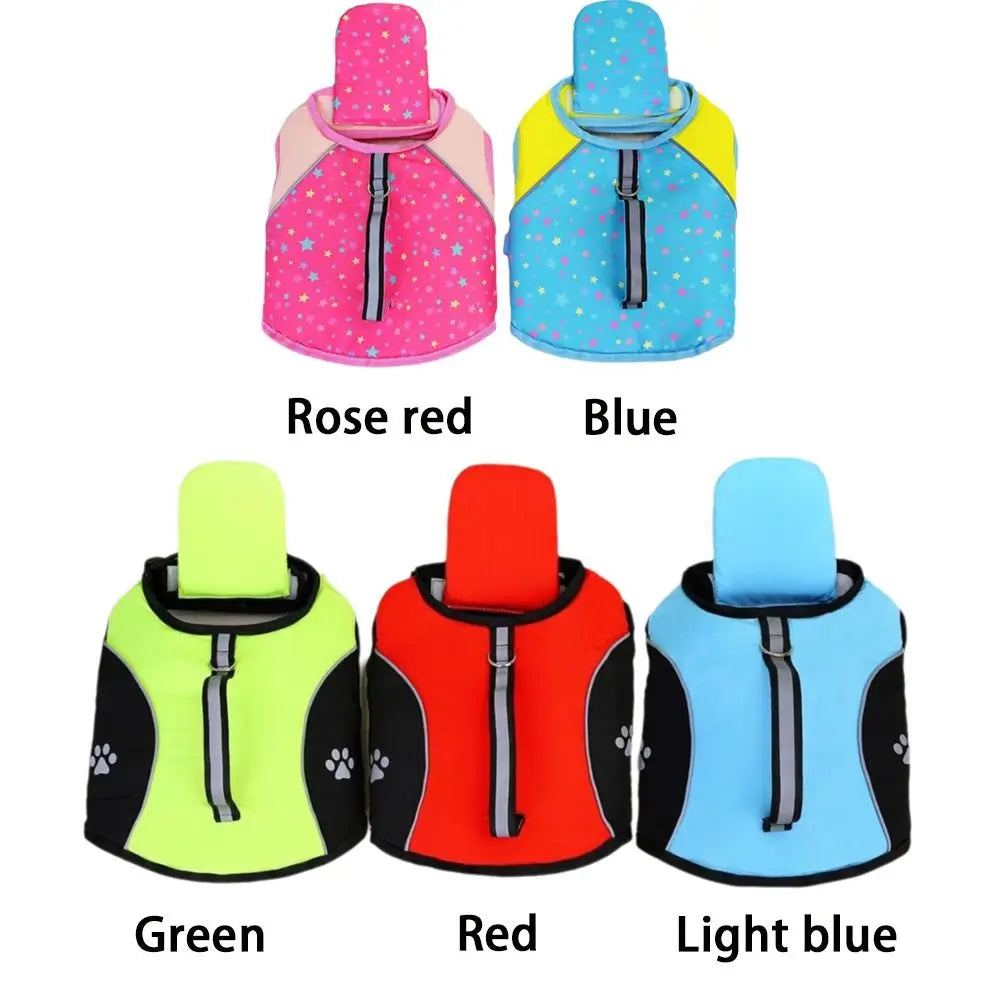Pet Supplies Adjustable Pet Swimming Jacket High Flotation Reflective Dog Swimming Vest Breathable Pet Life Vest Swimming