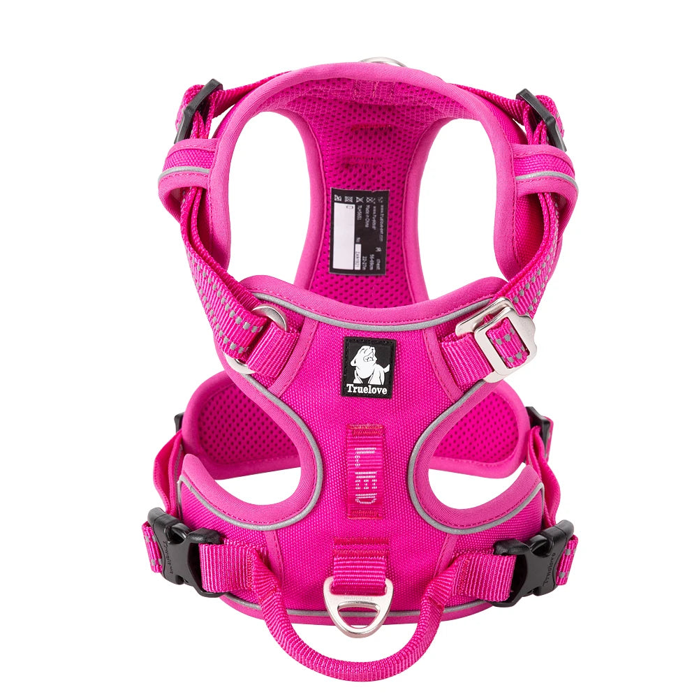 Truelove No Pull Dog Harness Reflective Breathable Adjustable Training Vest for Small Medium Large Dogs Night Walking