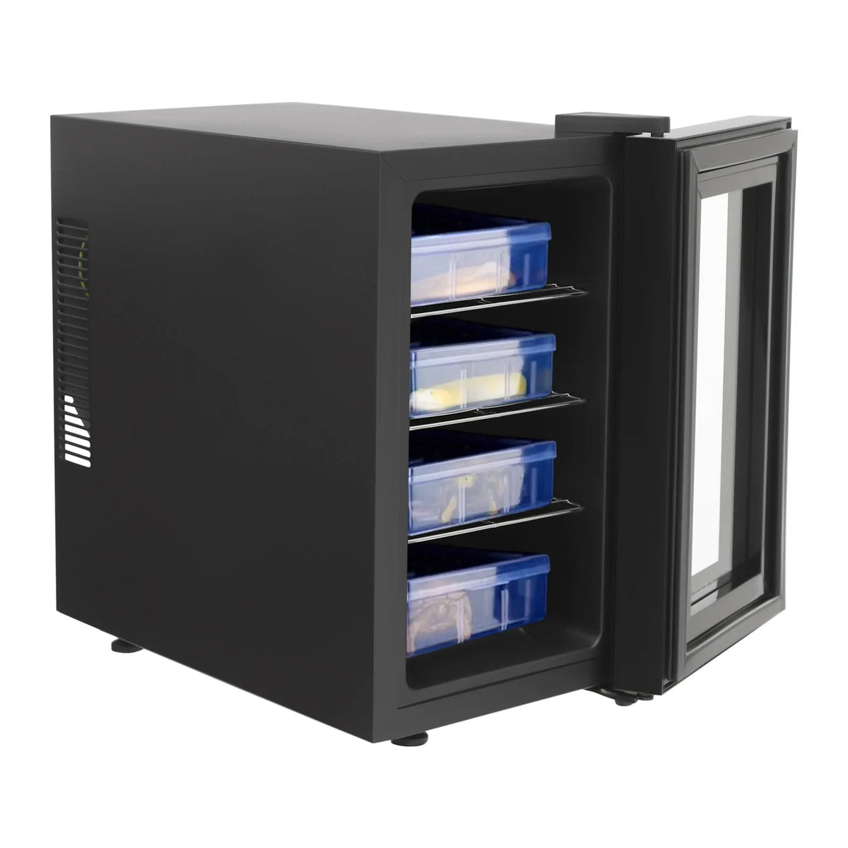 23L Reptile Incubator, 110V US Plug Galvanized Plate Breeding Cabinet, LED Temp Display Double Insulated Glass Detachable Shelves For Turtle Lizard Snake Egg Hatching
