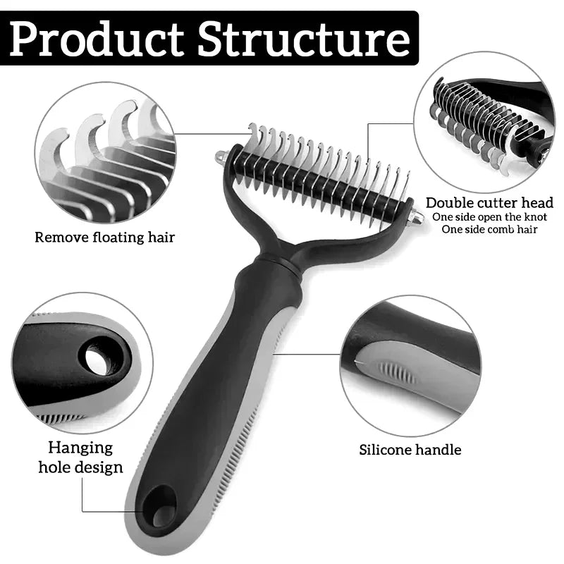 Pet Cat Hair Removal Comb Brush Dog Grooming Shedding Tools Puppy Hair Shedding Trimmer Pet Fur Trimming Dematting Deshedd Combs