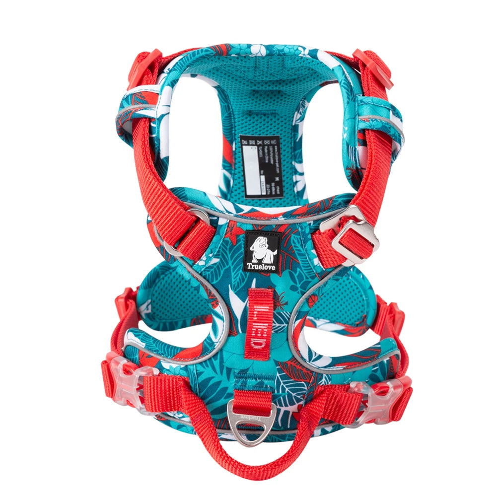 Truelove No Pull Dog Harness Reflective Breathable Adjustable Training Vest for Small Medium Large Dogs Night Walking