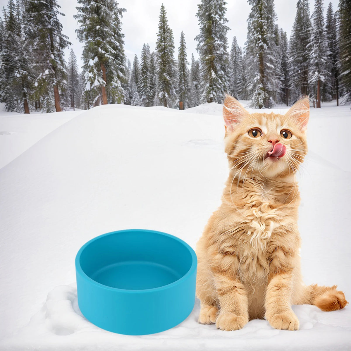 Outdoor Thermal Pet Bowl 3.2 L Outdoor Heated Dog Dish Anti-Freeze Heated Pet Water Dish in Winter for Dog Cat Chicken Duck