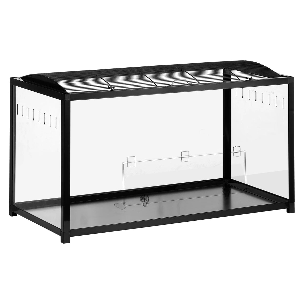 SucceBuy 37.8 x 18.5 x 21.7 inch Hamster Cage 360° Viewing Transparent Hamster Habitats with Front Door for Rats, Guinea Pigs