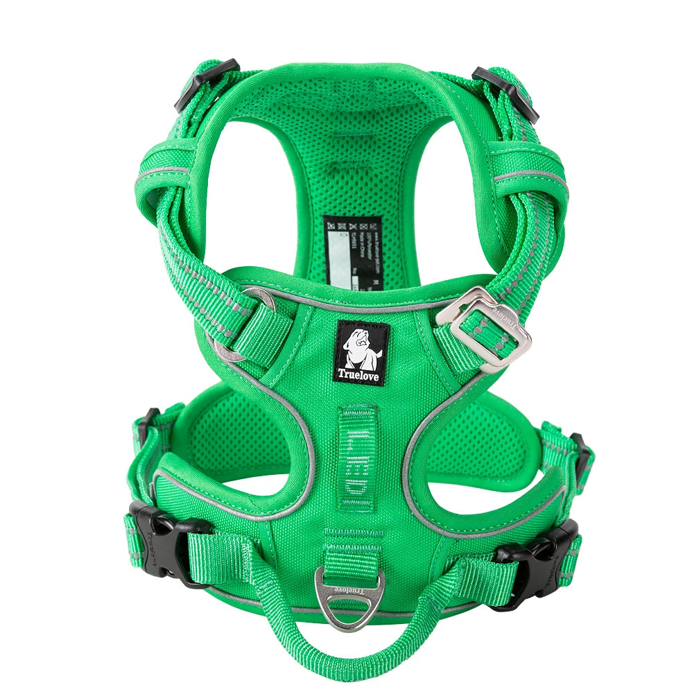 Truelove No Pull Dog Harness Reflective Breathable Adjustable Training Vest for Small Medium Large Dogs Night Walking