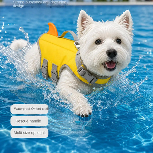 Dog Swim Vest Adjustable High Buoyancy Waterproof Dog Swimming Vest Floating Jacket for Puppy Small Medium Pet Pool Outdoor Lake